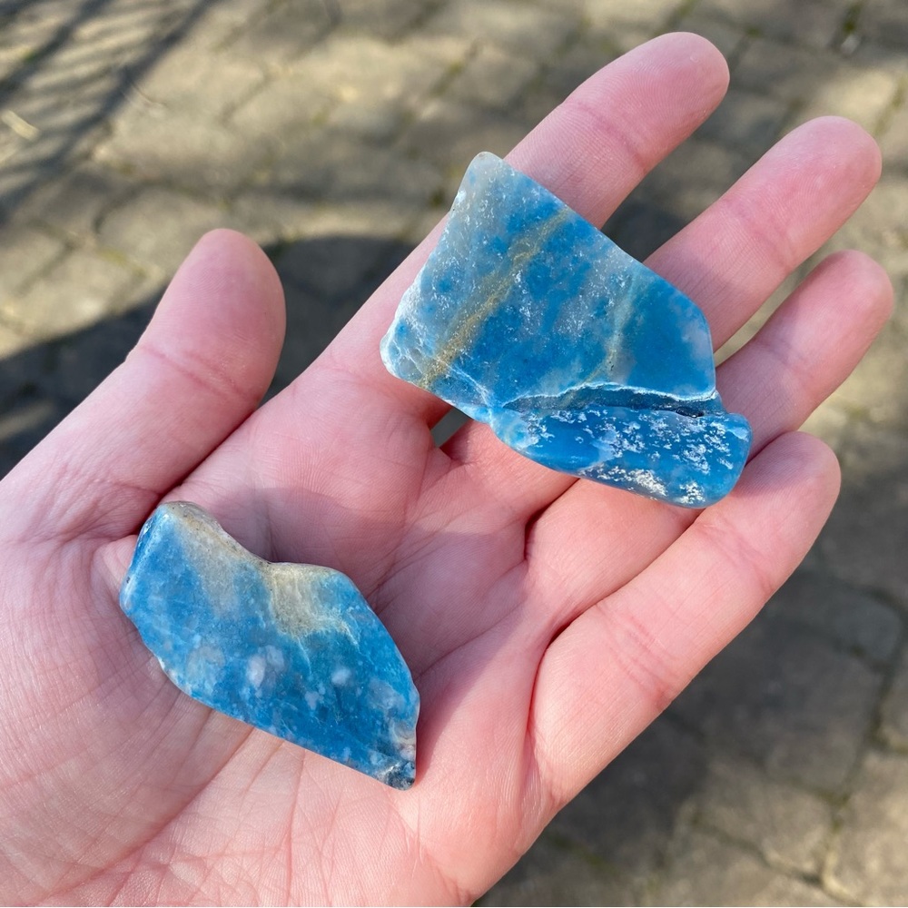 Pair of Blue Trolleite Crystals